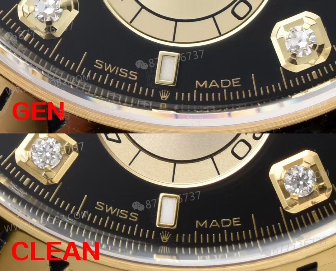 Gerçek-replika karşılaştırması: Clean/Clean iki renkli altın Daytona 4131 mekanizmalı 126503 — 5. fotoğraf