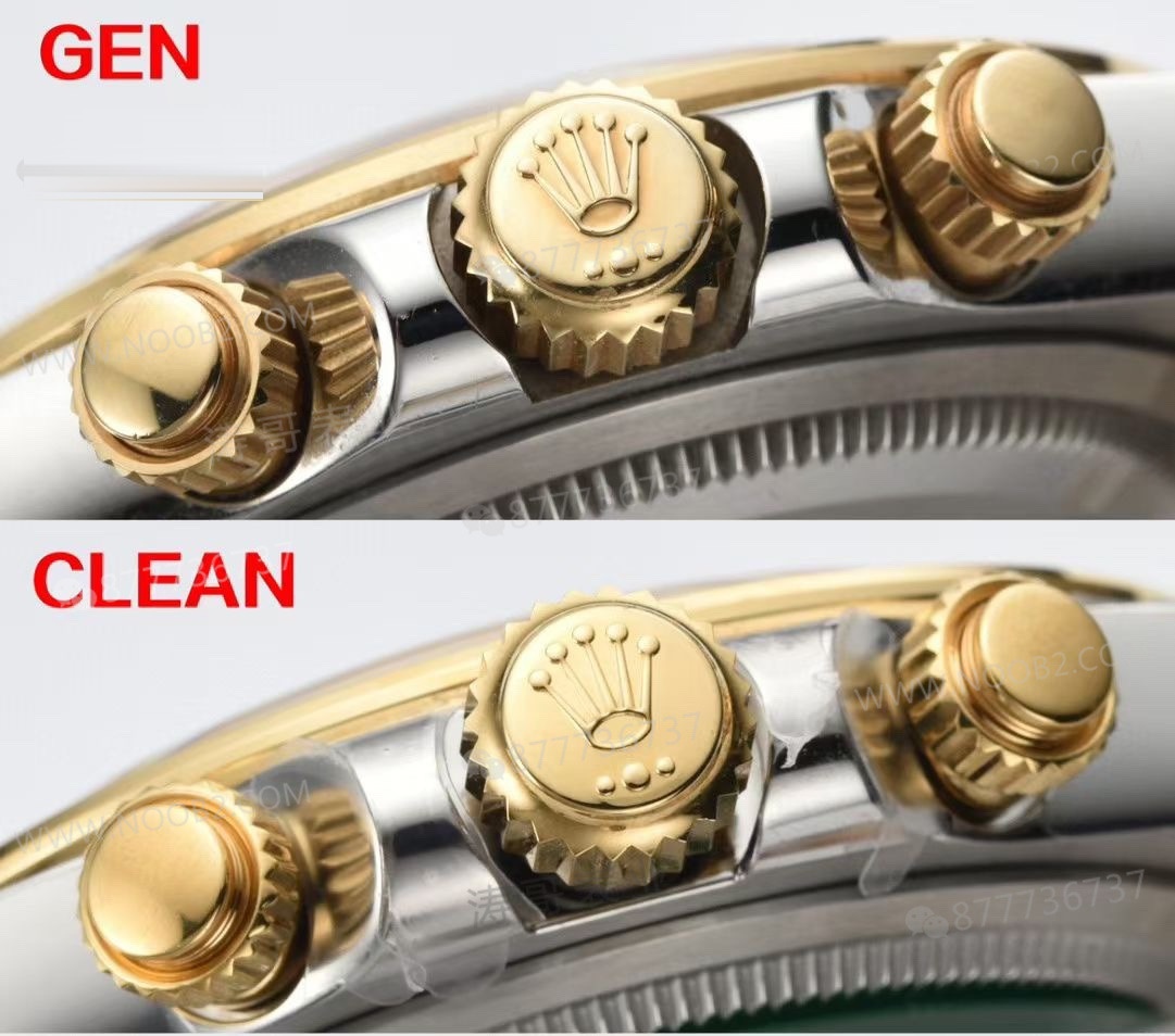 Gerçek-replika karşılaştırması: Clean/Clean iki renkli altın Daytona 4131 mekanizmalı 126503 — 8. fotoğraf