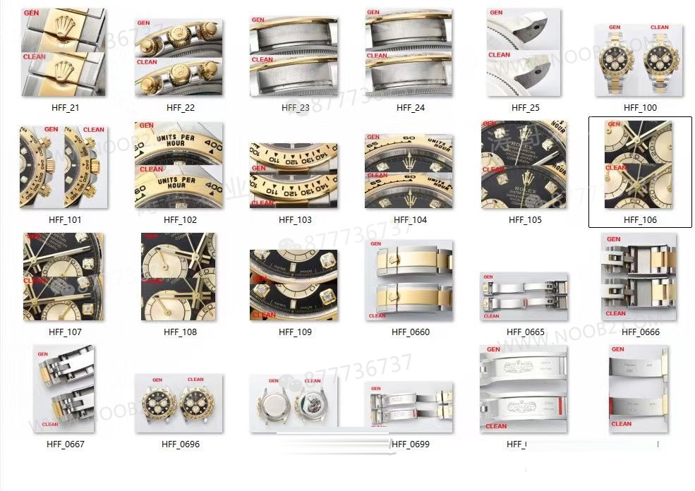 Gerçek-replika karşılaştırması: Clean/Clean iki renkli altın Daytona 4131 mekanizmalı 126503 — 9. fotoğraf
