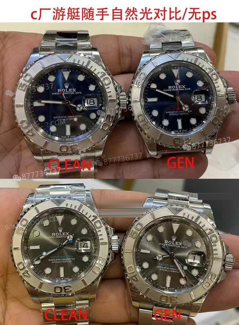 Gerçek-replika karşılaştırması: CLEAN/Clean Rolex gri Yacht-Master 126622 incelemesi — 2. fotoğraf