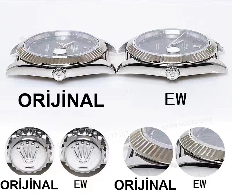 Gerçek-replika karşılaştırması: EW Factory Rolex 41 Datejust ile VS Factory Datejust arasında ne fark var? — 4. fotoğraf
