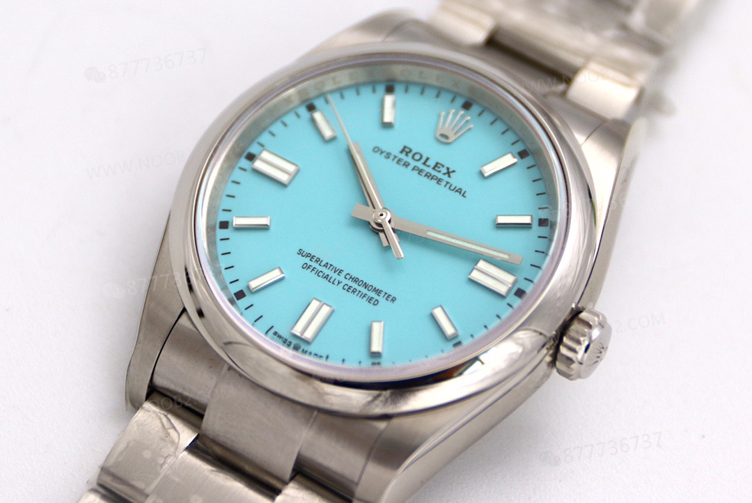 Gerçek-replika karşılaştırması: EW Factory Rolex Oyster Perpetual 36 MM replika saat incelemesi — 5. fotoğraf