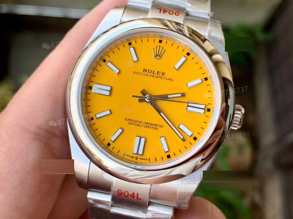 Gerçek-replika karşılaştırması: EW Factory Rolex Oyster Perpetual 41 mm replika saat ilk bakışta sahte — 5. fotoğraf