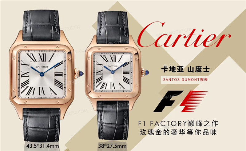 Gerçek-replika karşılaştırması: F1 Factory Cartier Santos-Dumont replika saat — 12. fotoğraf