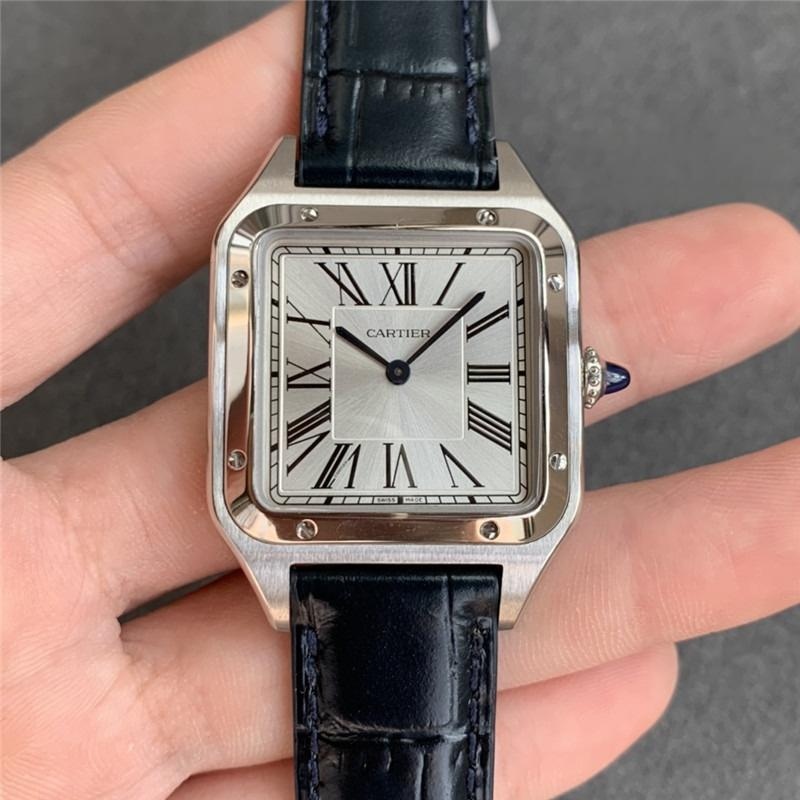 Gerçek-replika karşılaştırması: F1 Factory Cartier Santos-Dumont replika saat — 15. fotoğraf