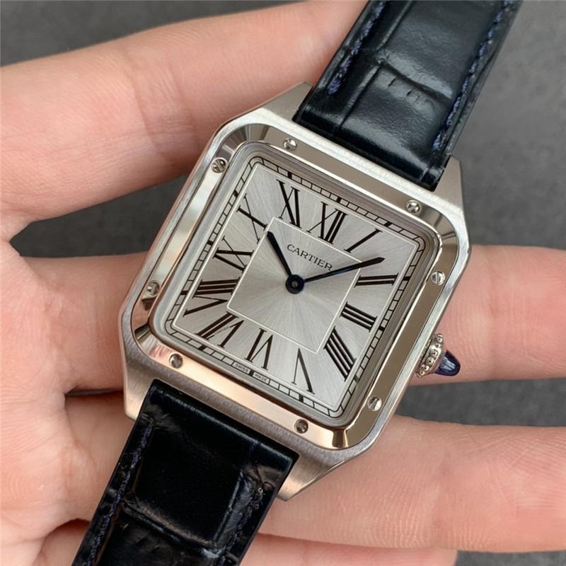 Gerçek-replika karşılaştırması: F1 Factory Cartier Santos-Dumont replika saat — 16. fotoğraf