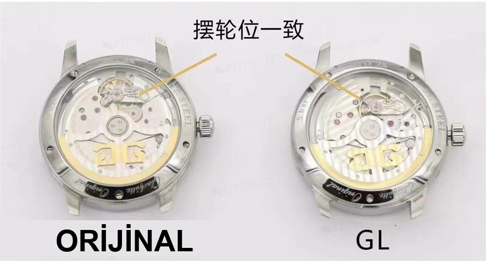 Gerçek-Replika Karşılaştırması: GL Factory Glashütte Senator Büyük Tarih Gerçek Ay Evreli Replika Saat — 8. fotoğraf