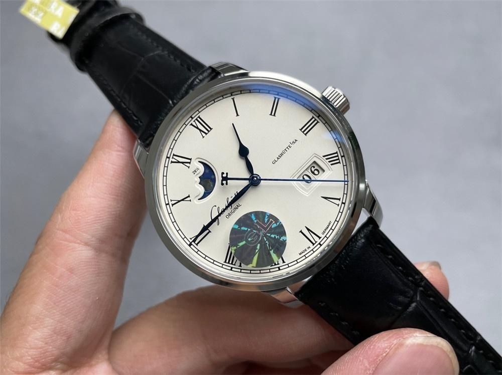 Gerçek-Replika Karşılaştırması: GL Factory Glashütte Senator Büyük Tarih Gerçek Ay Evreli Replika Saat — 12. fotoğraf