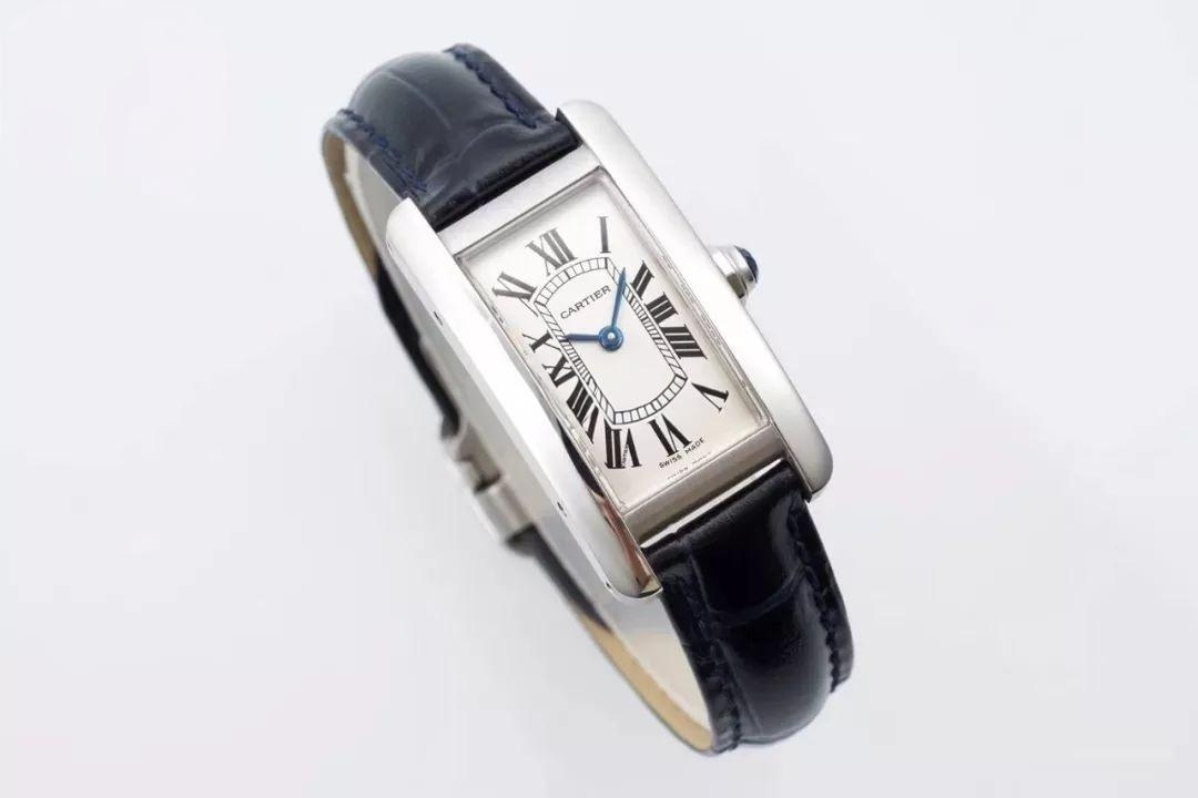 Gerçek-replika karşılaştırması: GS Factory Cartier Tank Américaine WSTA0016 kadın İsviçre kuvars mekanizmalı replika saat ile orijinali arasındaki fark nerede? Bu fabrika nasıl? — 12. fotoğraf