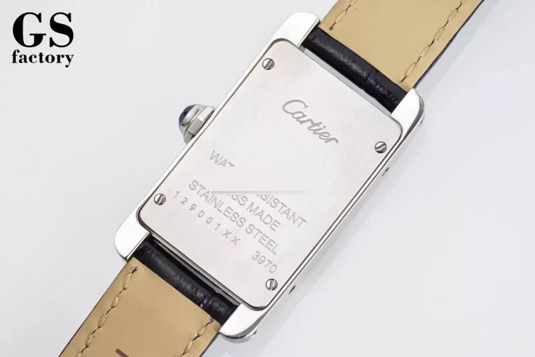 Gerçek-replika karşılaştırması: GS Factory Cartier Tank Américaine WSTA0016 kadın İsviçre kuvars mekanizmalı replika saat ile orijinali arasındaki fark nerede? Bu fabrika nasıl? — 16. fotoğraf