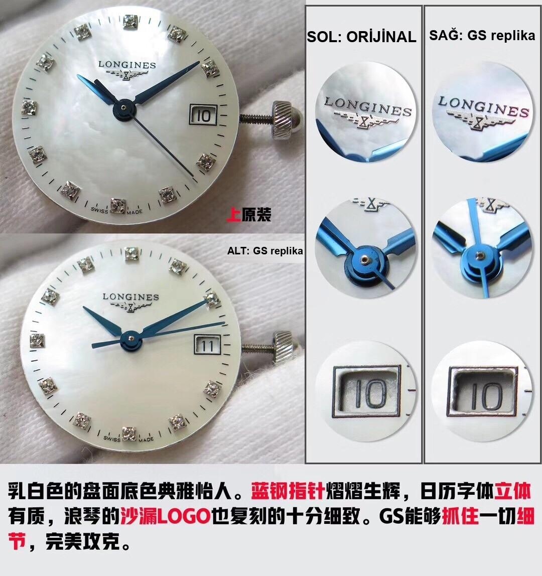 Gerçek-Replika Karşılaştırması: GS Factory Longines Equestrian Serisi Kadın Replika Saat, İsviçre Orijinal 152 Mekanizma — 7. fotoğraf