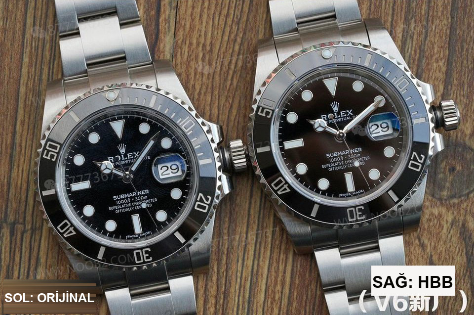 Gerçek-replika karşılaştırması: HBBV6 Factory Rolex siyah Submariner ile orijinali arasında ne fark var? — 5. fotoğraf