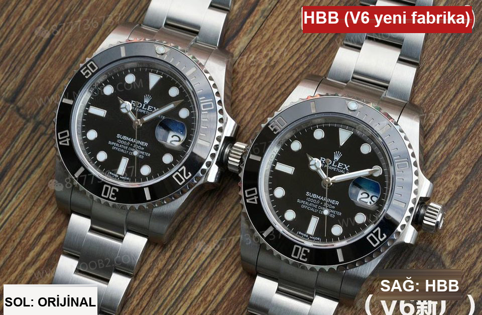 Gerçek-replika karşılaştırması: HBBV6 Factory Rolex siyah Submariner ile orijinali arasında ne fark var? — 11. fotoğraf