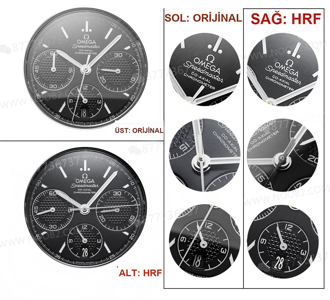 Gerçek-Replika Karşılaştırması: HR Factory Omega Speedmaster 326 Çok Fonksiyonlu Kronograf Kol Saati — 4. fotoğraf
