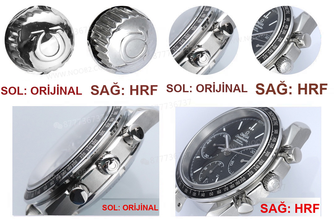 Gerçek-Replika Karşılaştırması: HR Factory Omega Speedmaster 326 Çok Fonksiyonlu Kronograf Kol Saati — 5. fotoğraf