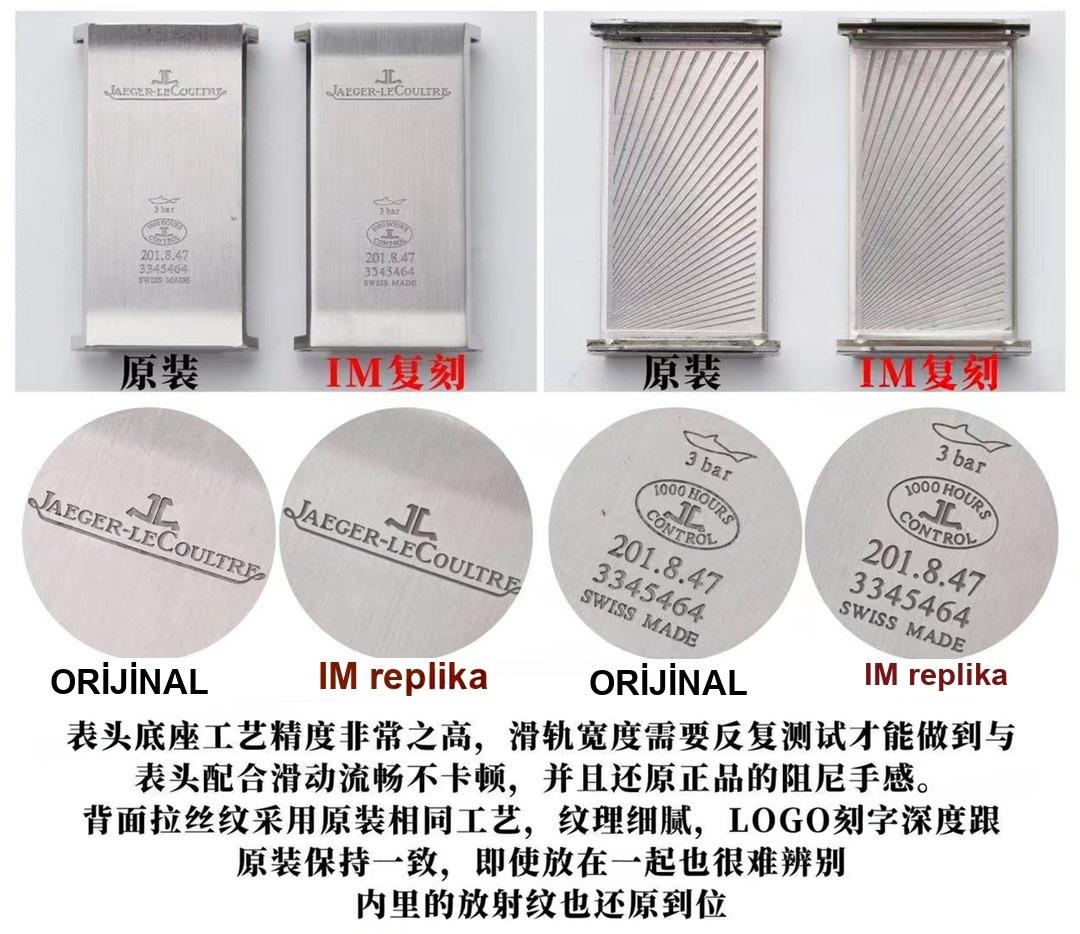 Gerçek-replika karşılaştırması: IM Factory Jaeger-LeCoultre Reverso kadın replika saat Q3288420 — 8. fotoğraf