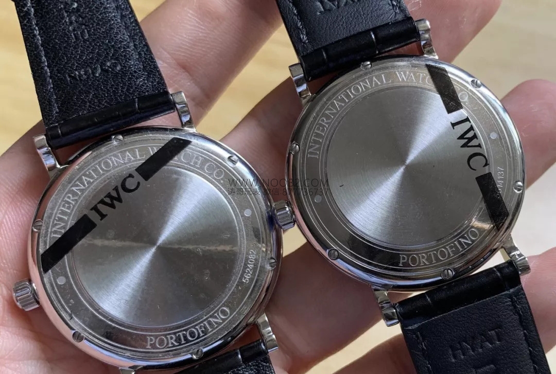 Gerçek-replika karşılaştırması: MKS IWC Portofino klasik erkek replika saati V5 versiyonunun orijinal IW356501 ile karşılaştırması — 14. fotoğraf