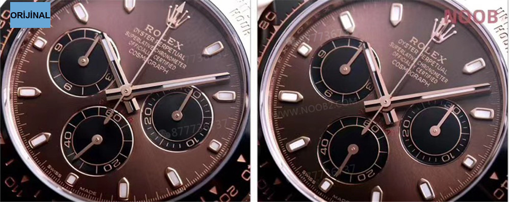 Gerçek-replika karşılaştırması: N Factory Rolex Daytona 4130 mekanizmalı çikolata renkli model tek bakışta ele verir mi? — 6. fotoğraf
