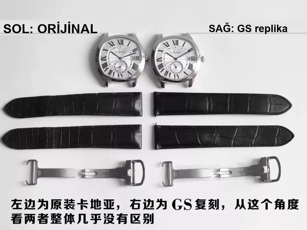 Gerçek-replika karşılaştırması, orijinal incelemesi: GS Factory Cartier Drive de serisi WSNM0004 replika saat ne kadar? Kalitesi iyi mi? — 4. fotoğraf