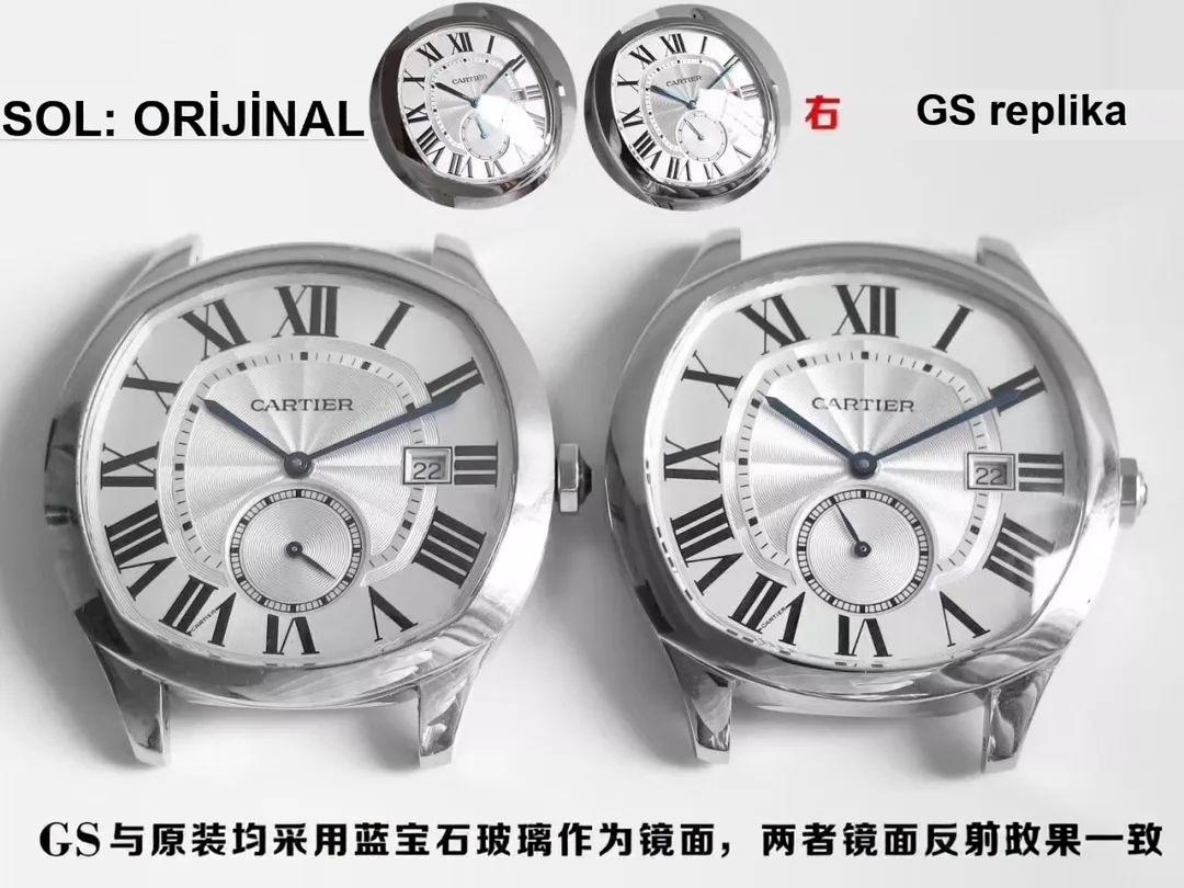 Gerçek-replika karşılaştırması, orijinal incelemesi: GS Factory Cartier Drive de serisi WSNM0004 replika saat ne kadar? Kalitesi iyi mi? — 5. fotoğraf