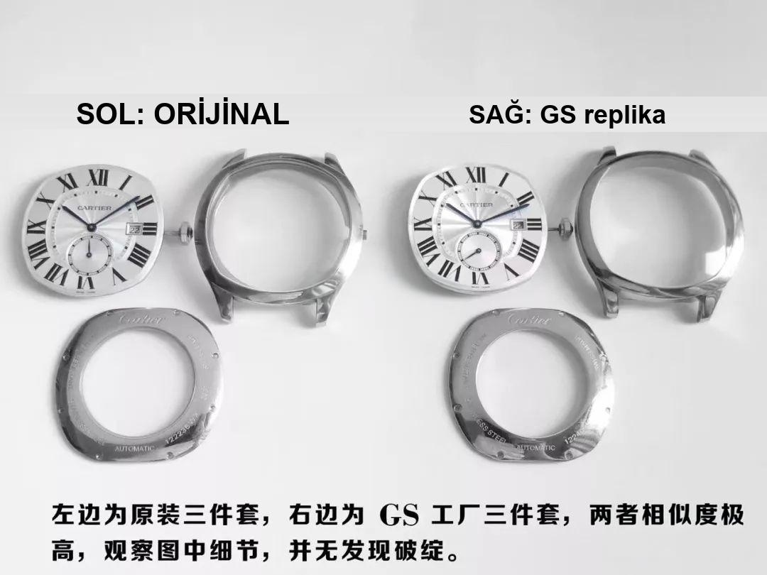 Gerçek-replika karşılaştırması, orijinal incelemesi: GS Factory Cartier Drive de serisi WSNM0004 replika saat ne kadar? Kalitesi iyi mi? — 9. fotoğraf