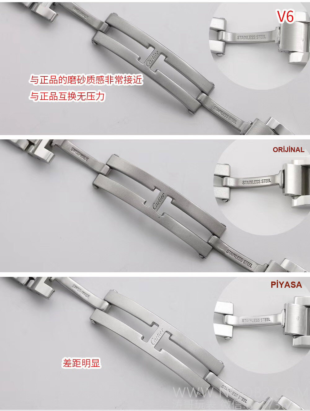 Gerçek-replika karşılaştırması: V6 Factory Cartier Ballon Bleu 33 mm — orijinal ile piyasa versiyonu karşıya, hangisi bir bakışta sahte belli oluyor? — 9. fotoğraf