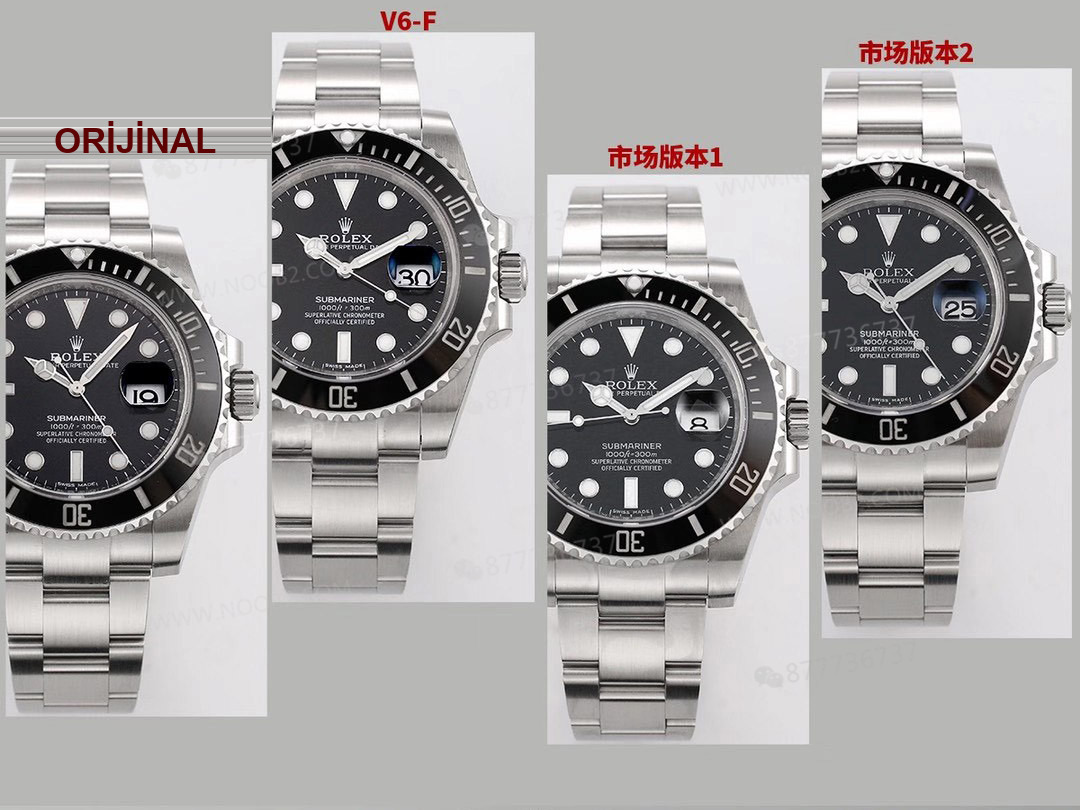 Gerçek-replika karşılaştırması: V6 Factory Rolex siyah Submariner 3135 mekanizması, orijinalle kıyaslandığında piyasa versiyonlarından hangi noktalarda daha iyi? — 2. fotoğraf