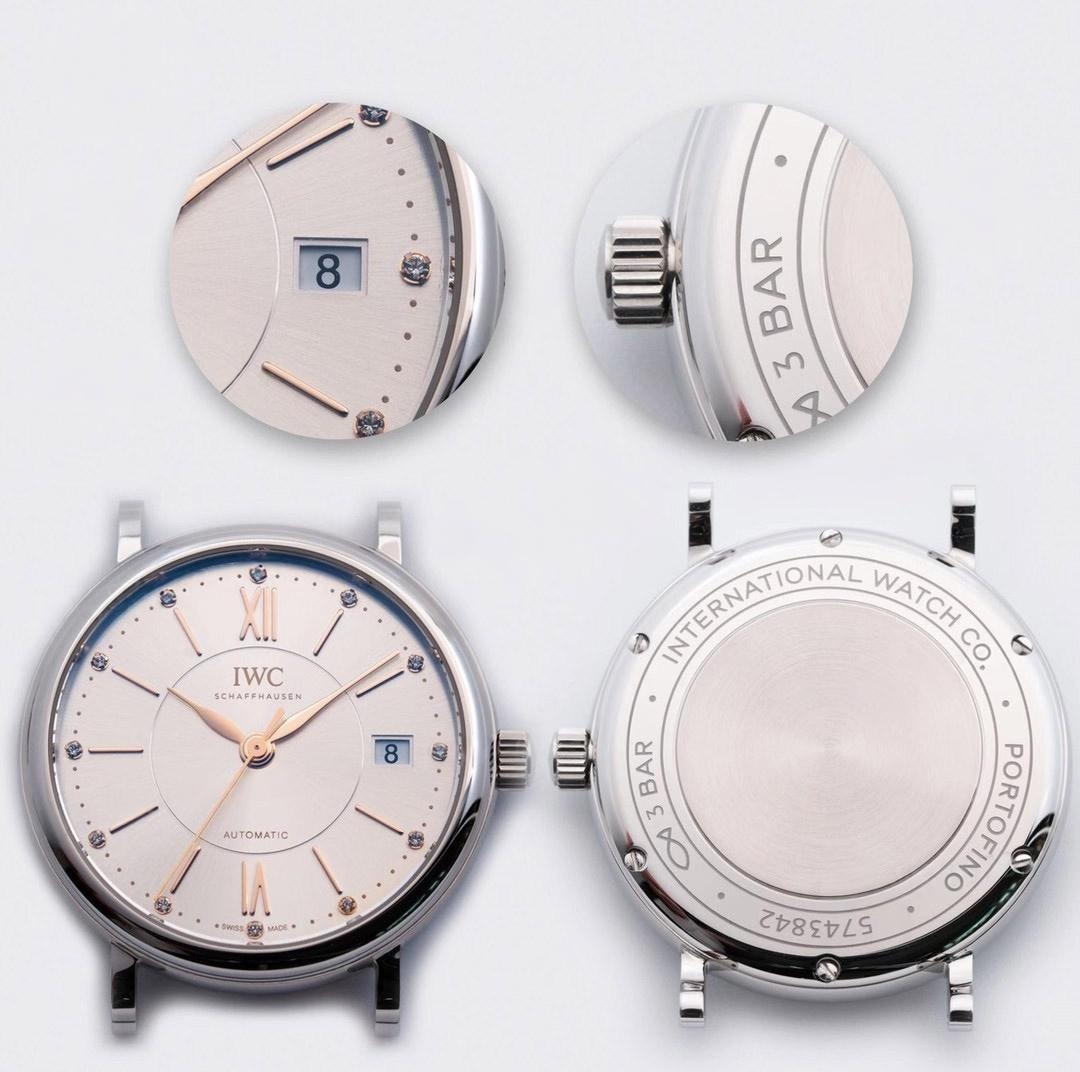 Gerçek-replika karşılaştırması: V7 Factory IWC kadın Portofino 37 mm saat incelemesi — 3. fotoğraf