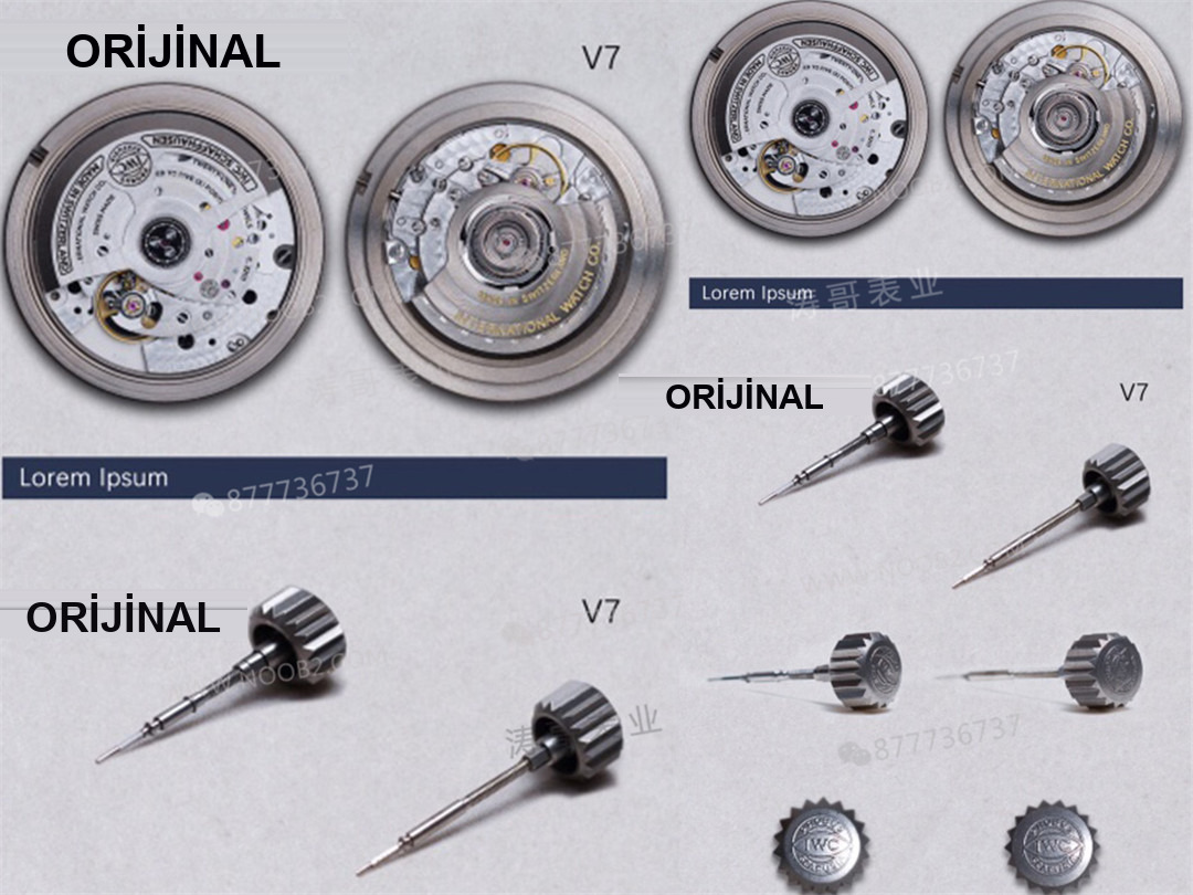 Gerçek-replika karşılaştırması: V7 Factory IWC Mark XVIII sisli mavi seramik IW328101 Laureus — 8. fotoğraf