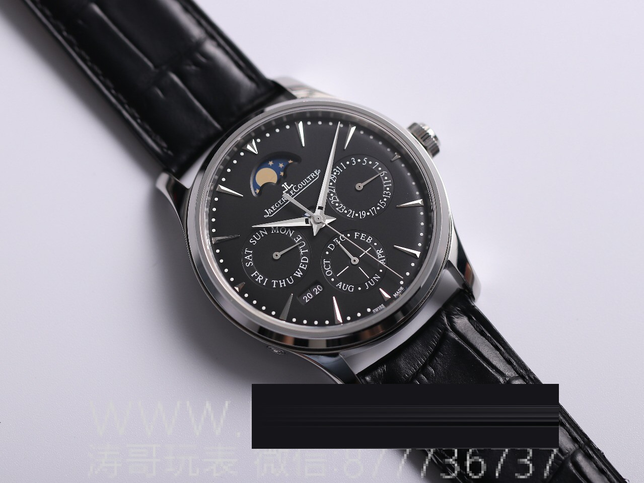 Gerçek-replika karşılaştırması: V9 Jaeger-LeCoultre Master perpetual calendar replika saatin orijinalle karşılaştırmalı incelemesi — 17. fotoğraf