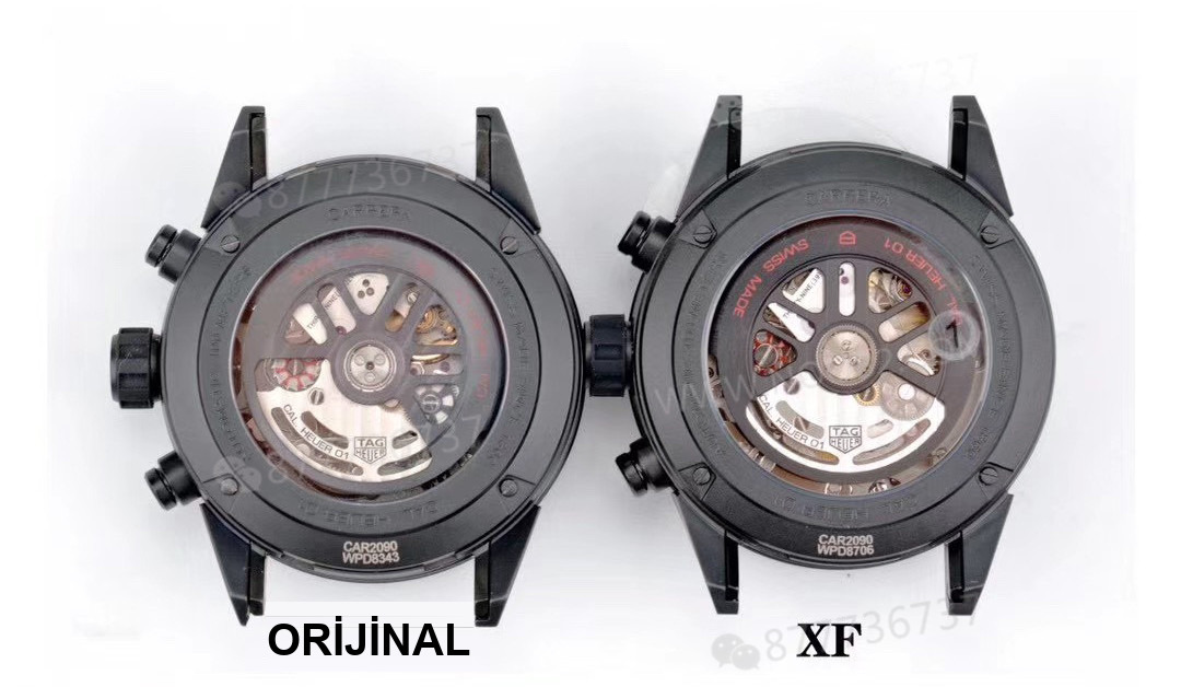 Gerçek-replika karşılaştırması: XF Factory TAG Heuer Carrera seramik kayışlı 43 mm saatin işçiliği nasıl? — 16. fotoğraf