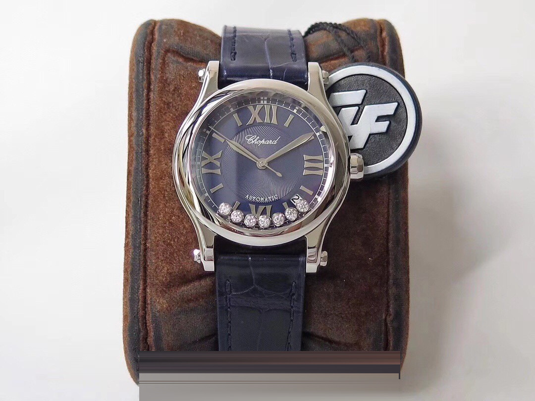 Gerçek-Replika Karşılaştırması: ZF Factory Chopard Happy Diamonds 7 Elmaslı 278559, Sea-Gull 2892 Mekanizmalı 36 mm Otomatik Kadın Kol Saati — Orijinal İncelemesi — 4. fotoğraf
