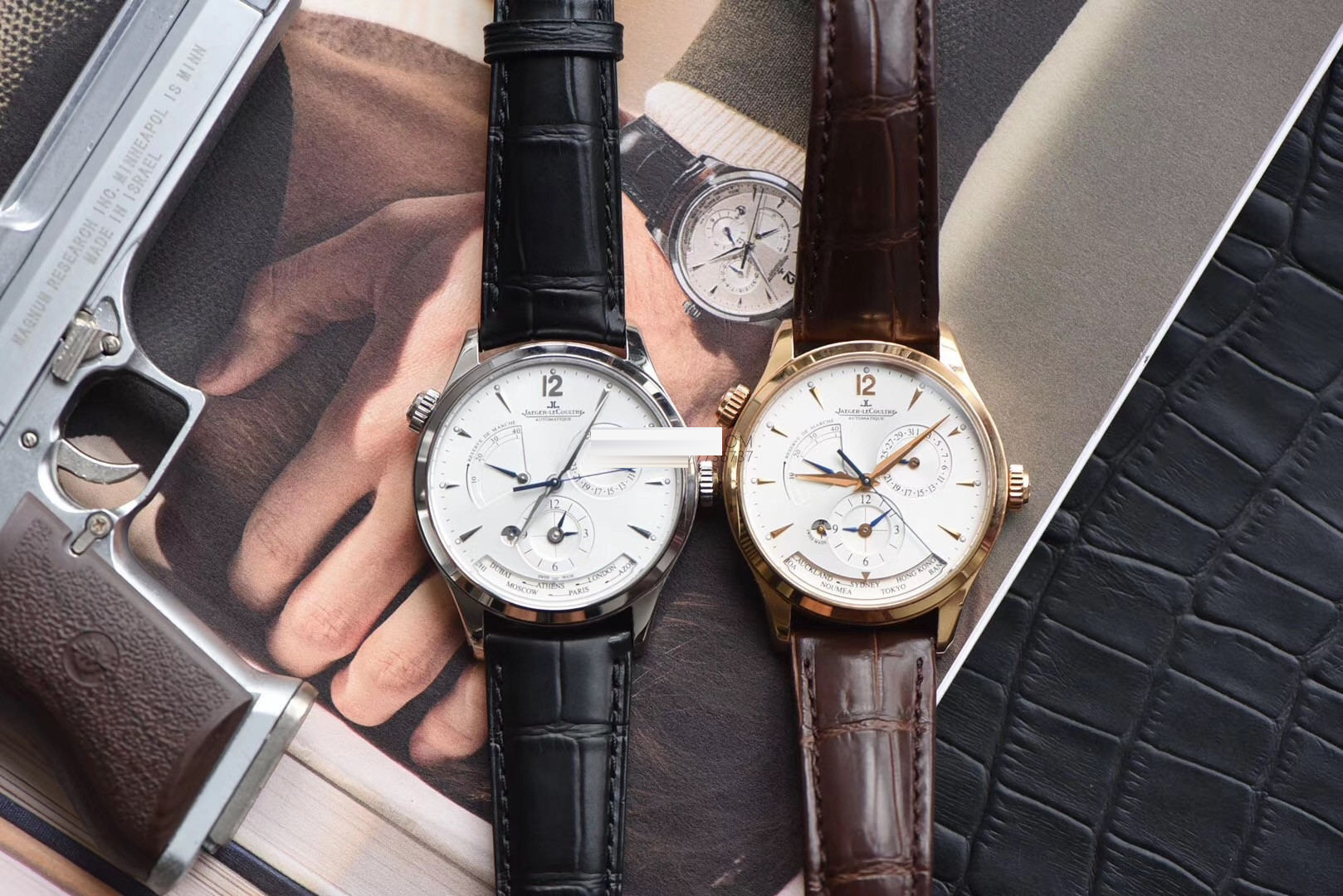 Gerçek-replika karşılaştırması: ZF Factory Jaeger-LeCoultre Master Geographic Q1428421 replika saatin orijinalle karşılaştırmalı incelemesi — 11. fotoğraf
