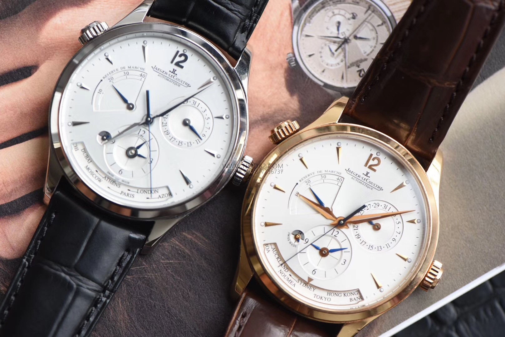 Gerçek-replika karşılaştırması: ZF Factory Jaeger-LeCoultre Master Geographic Q1428421 replika saatin orijinalle karşılaştırmalı incelemesi — 13. fotoğraf