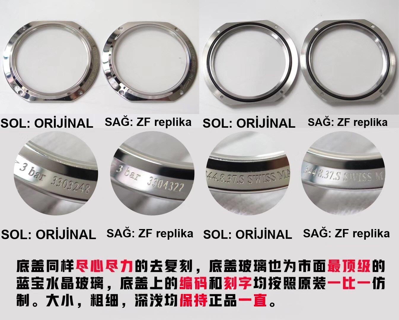 Gerçek-replika karşılaştırması: ZF Factory Jaeger-LeCoultre Rendez-Vous serisi 3468480 kadın mavi kadranlı replika saatin orijinalle karşılaştırmalı incelemesi — 8. fotoğraf
