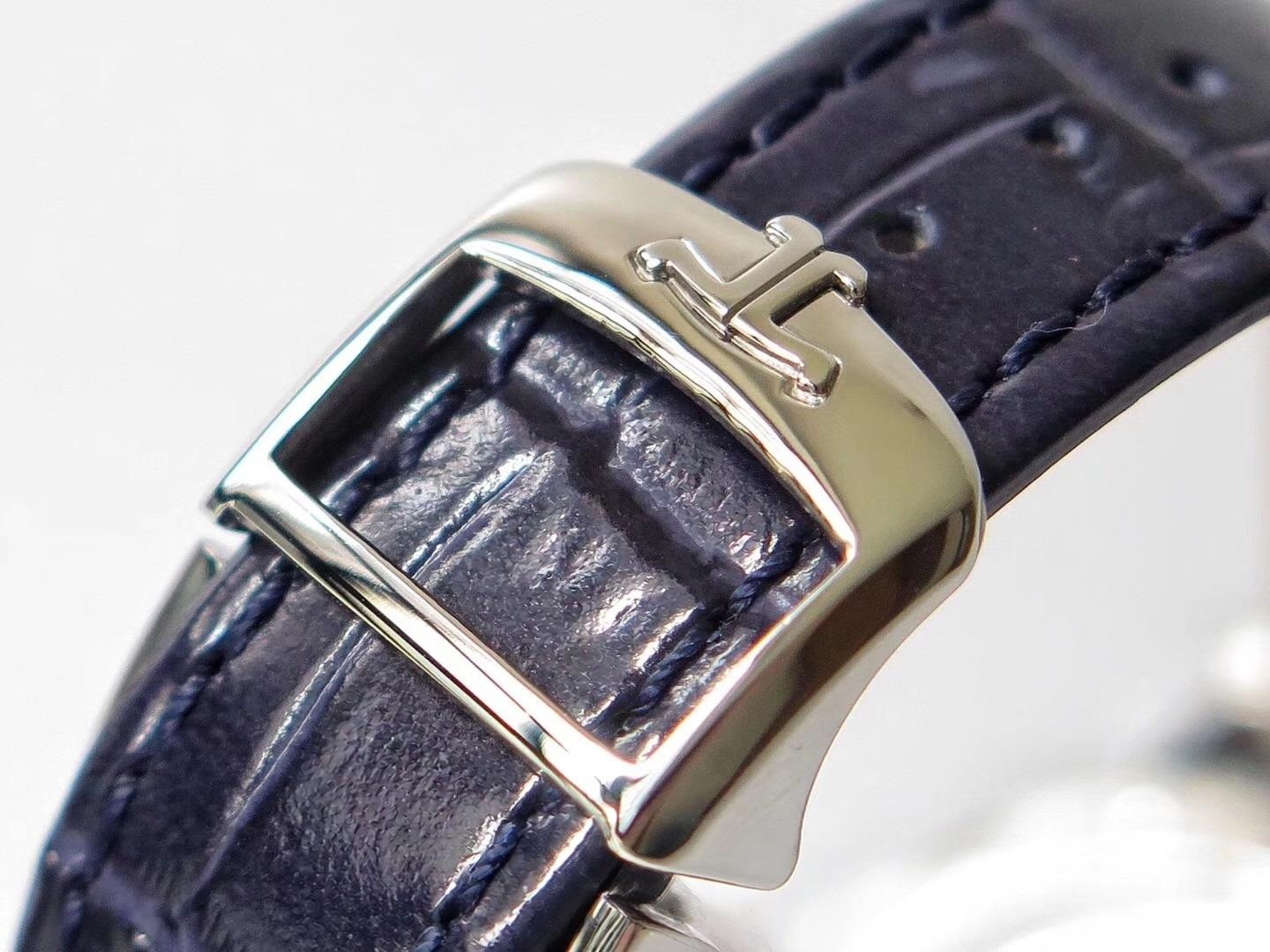 Gerçek-replika karşılaştırması: ZF Factory Jaeger-LeCoultre Rendez-Vous serisi 3468480 kadın mavi kadranlı replika saatin orijinalle karşılaştırmalı incelemesi — 19. fotoğraf