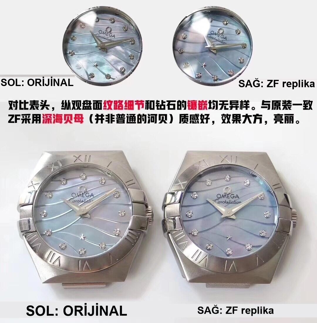 Gerçek-replika karşılaştırması: ZF Factory Omega Constellation kuvars kadın saati orijinalle inceleme — 13. fotoğraf