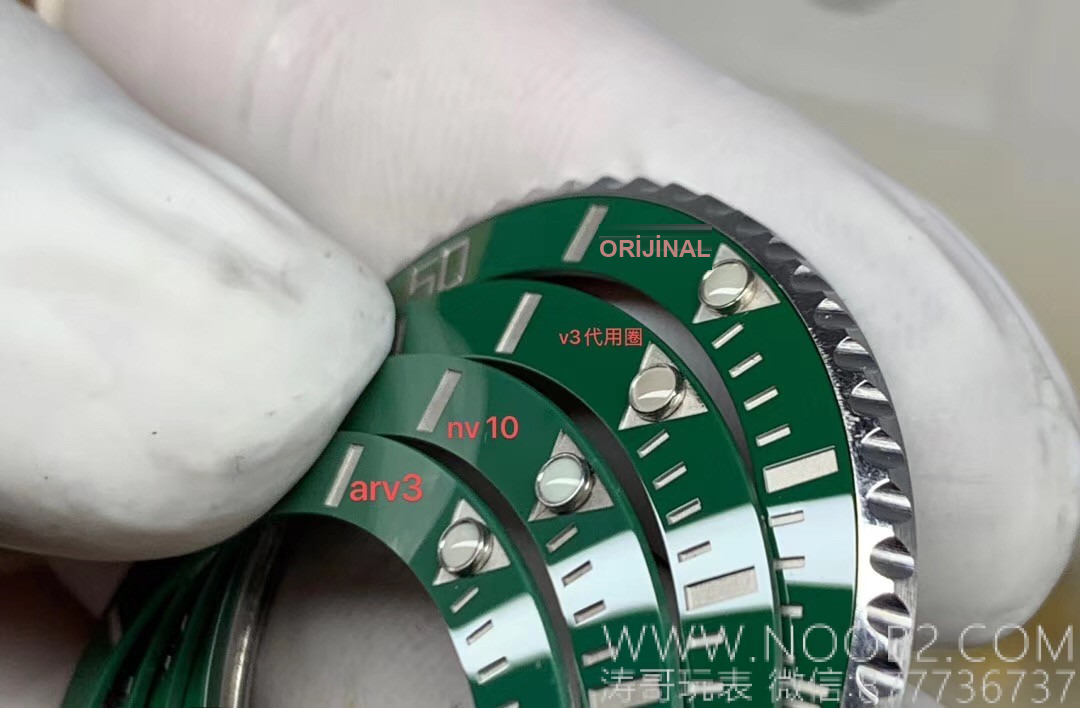 Gerçek-Replika Karşılaştırması: ZZ Factory V2S Rolex Yeşil Su Hayaleti + Clean Yeşil Bezel + Dolu Merkez Mili + İşlenmiş Çubuk İşaretler + Üç Boyutlu Akrep ve Yelkovan, Yükseltilmiş Sürümün Gerçek Çekimleri — 12. fotoğraf