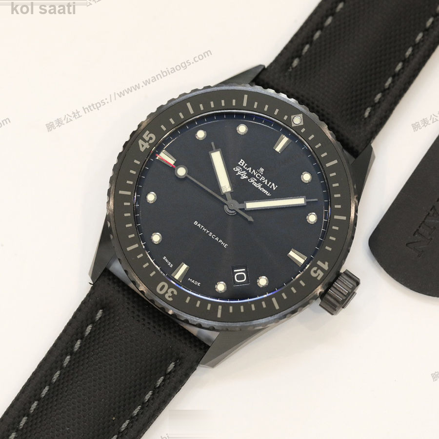 GF Factory Blancpain Fifty Fathoms 5000-0130-B52A Kol Saati (Seramik Kasa) — 2. fotoğraf