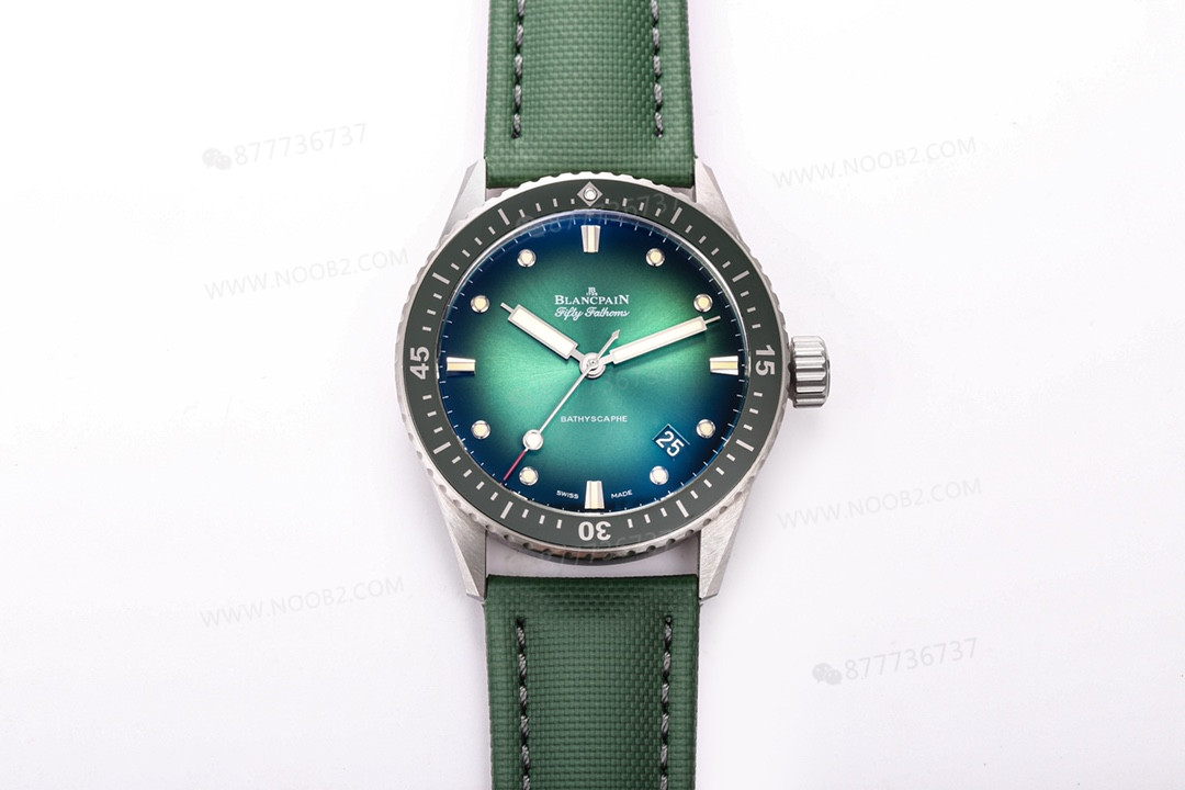 GF Factory Blancpain Fifty Fathoms 5000 Aurora Green çelik kasa limitli üretim incelemesi — 1. fotoğraf