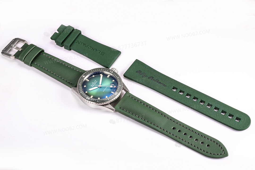 GF Factory Blancpain Fifty Fathoms 5000 Aurora Green çelik kasa limitli üretim incelemesi — 9. fotoğraf