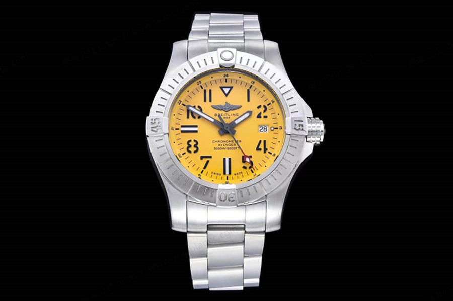 GF Factory Breitling Avenger Seawolf serisi (sarı kadranlı) saat incelemesi — 2. fotoğraf