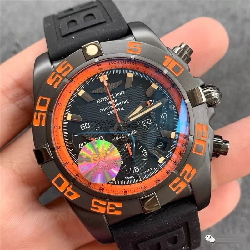 GF Factory Breitling Chronomat 44 Raven turuncu bezelli kronograf replika saatinin işçiliği nasıl? Almaya değer mi? — 1. fotoğraf