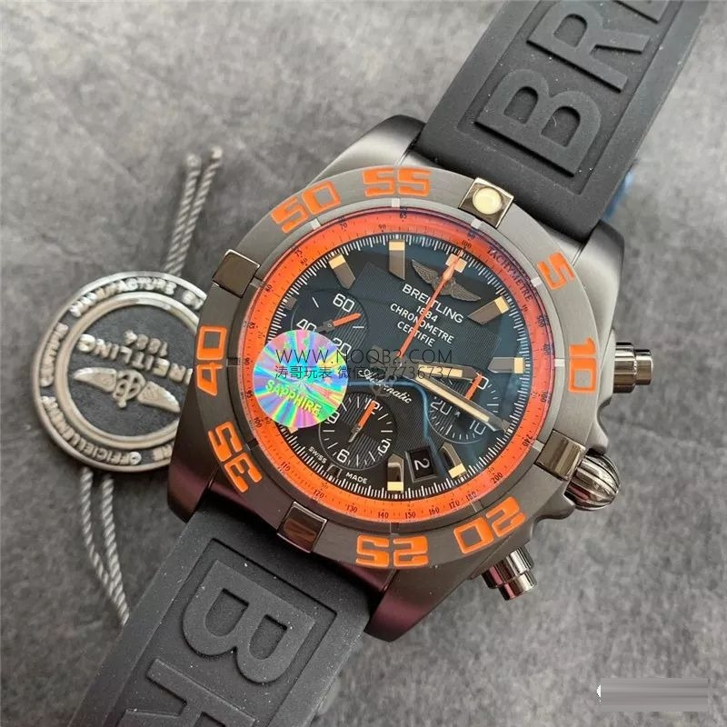 GF Factory Breitling Chronomat 44 Raven turuncu bezelli kronograf replika saatinin işçiliği nasıl? Almaya değer mi? — 2. fotoğraf