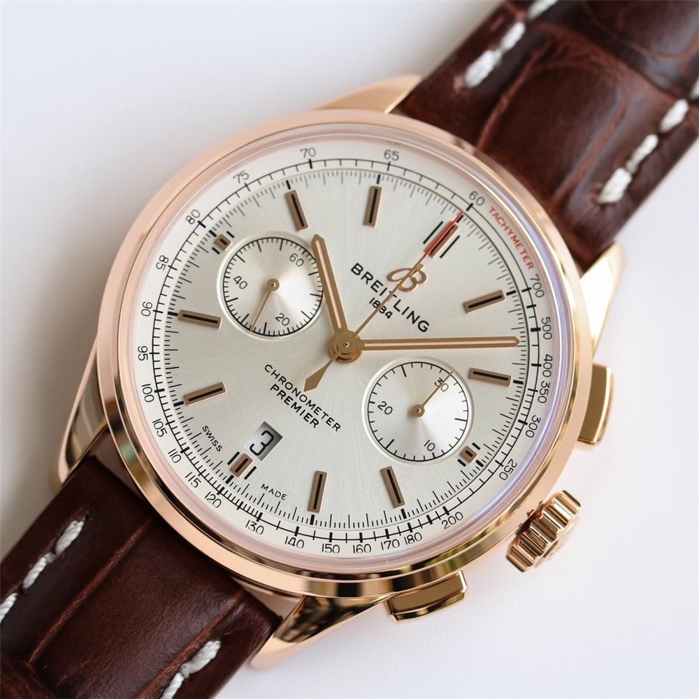 GF Factory Breitling Premier B01 Kırmızı Altın Kronograf Kol Saati (Daniel Wu ile aynı model) BR0118371G1P1 — 2. fotoğraf