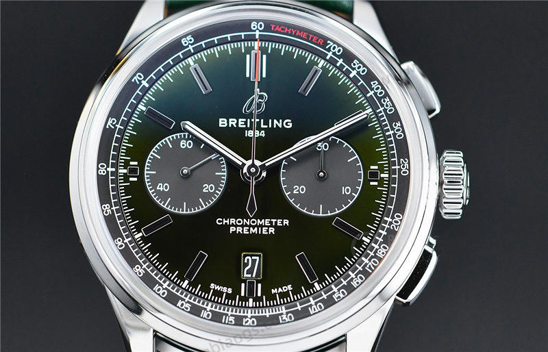 GF Factory Breitling Premier B01 yarış (yeşil kadran) saat incelemesi — 3. fotoğraf