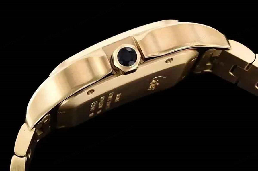 GF Factory Cartier Santos altın kaplama model saat incelemesi — 4. fotoğraf