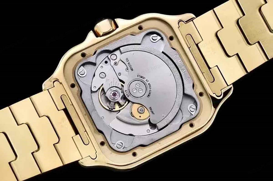 GF Factory Cartier Santos altın kaplama model saat incelemesi — 6. fotoğraf