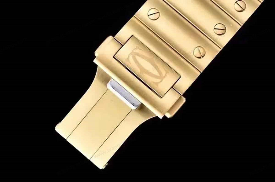 GF Factory Cartier Santos altın kaplama model saat incelemesi — 7. fotoğraf
