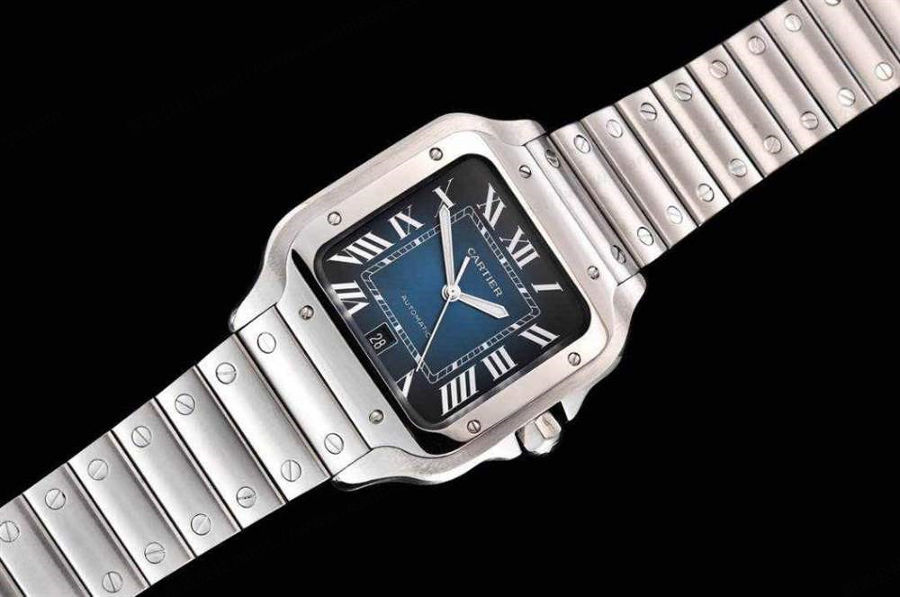 GF Factory Cartier Santos mavi kadranlı kol saati incelemesi — 5. fotoğraf